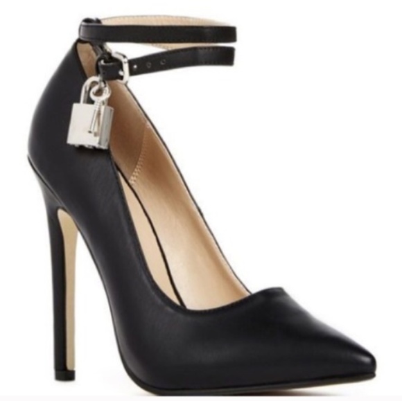 heels with locking ankle strap